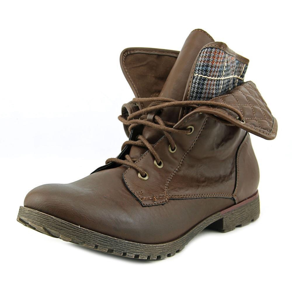 Nine West Brown Faux Leather Synthetic Boots